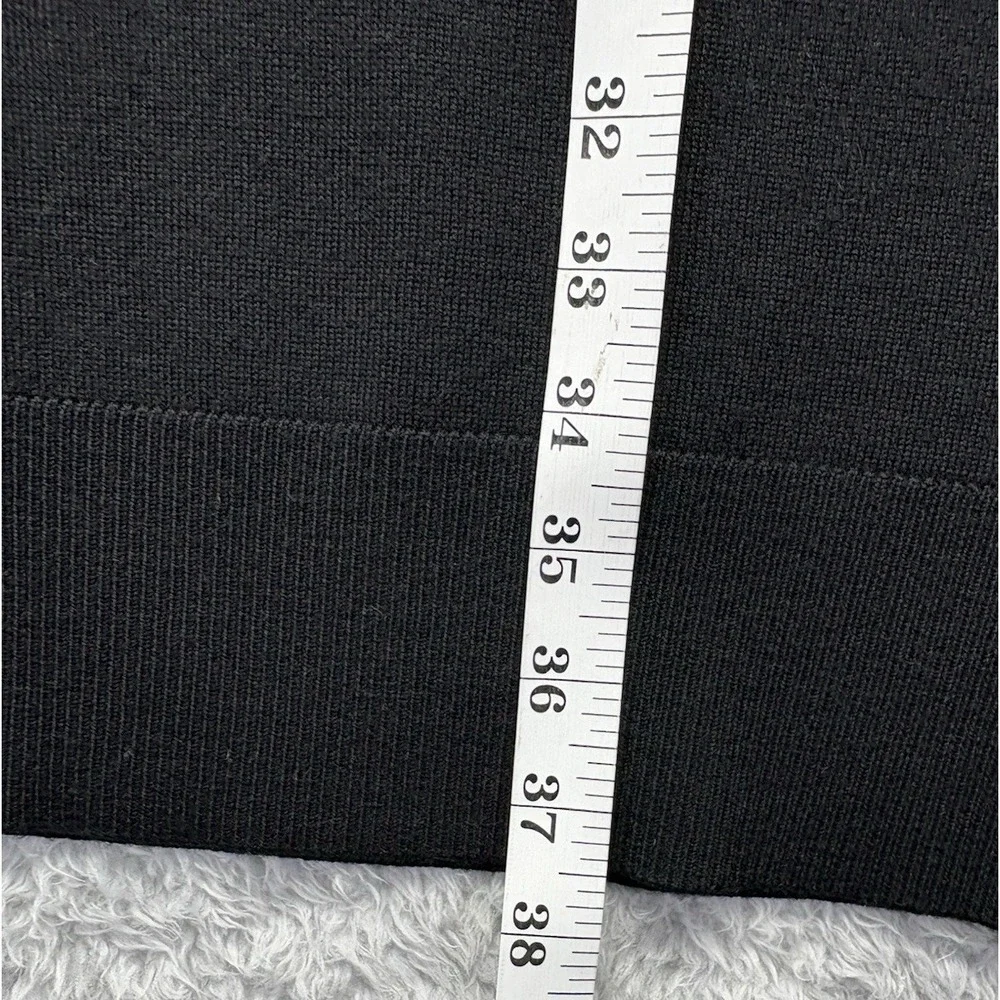 Garnet Hill Womens Dress Small Black 100% Merino Wool Midi Lagenlook Pockets - Picture 5 of 9